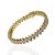 Bracelete Folheado Prata 925 Navetes Cravejado - Imagem 1