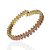 Bracelete Folheado Prata 925 Navetes Cravejado - Imagem 9