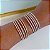 Bracelete Folheado Ouro 18k e Prata 925 Cinco Voltas Strass - Imagem 2