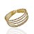 Bracelete Folheado Ouro 18k e Prata 925 Cinco Voltas Strass - Imagem 1