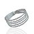 Bracelete Folheado Ouro 18k e Prata 925 Cinco Voltas Strass - Imagem 3