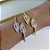 Bracelete Folheado Ouro 18k e Prata 925 Folhas Cravejadas - Imagem 3