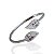 Bracelete Folheado Ouro 18k e Prata 925 Folhas Cravejadas - Imagem 2