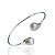 Bracelete Folheado Ouro 18k e Prata 925 Gota Dupla trabalhada - Imagem 2
