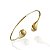 Bracelete Folheado Ouro 18k e Prata 925 Gota Dupla trabalhada - Imagem 1