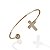 Bracelete Folheado Ouro 18k e Prata 925 Cruz Cravejada - Imagem 1