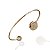 Bracelete Folheado Ouro 18k e Prata 925 Trevo Cravejado - Imagem 1