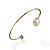Bracelete Folheado Ouro 18k Pérola Ponto de Luz - Imagem 1