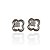 Brinco Folheado Ouro 18k e Prata 925 Trevo Cravejado - Imagem 2