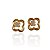 Brinco Folheado Ouro 18k e Prata 925 Trevo Cravejado - Imagem 1