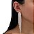 Brinco Folheado Ouro 18k e Prata 925 Franja Strass Cascata - Imagem 2