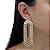 Brinco Folheado Ouro 18k e Prata 925 Franja Strass Oval Fechado - Imagem 1