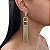 Brinco Folheado Ouro 18k e Prata 925 Franja Strass - Imagem 1