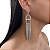 Brinco Folheado Ouro 18k e Prata 925 Franja Strass - Imagem 2