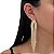 Brinco Folheado Ouro 18k e Prata 925 Franja Strass Losango - Imagem 1