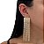 Brinco Folheado Ouro 18k e Prata 925 Franja Strass Quadrado - Imagem 1