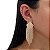 Brinco Folheado Ouro 18k e Prata 925 Franja Strass Losango - Imagem 1
