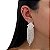 Brinco Folheado Ouro 18k e Prata 925 Franja Strass Losango - Imagem 2
