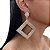 Brinco Folheado Ouro 18k e Prata 925 Strass - Imagem 1