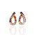 Brinco Folheado Ouro 18k e Prata 925 Gota Cravejada - Imagem 3