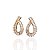Brinco Folheado Ouro 18k e Prata 925 Gota Cravejada - Imagem 1