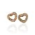 Brinco Folheado Ouro 18k e Prata 925 Coração Cravejado - Imagem 1