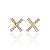 Brinco Folheado Ouro 18k e Prata 925 X Cravejado - Imagem 1