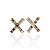 Brinco Folheado Ouro 18k e Prata 925 X Cravejado - Imagem 3