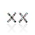 Brinco Folheado Ouro 18k e Prata 925 X Cravejado - Imagem 4