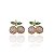 Brinco Folheado Ouro 18k e Prata 925 Cereja Cravejada - Imagem 1