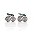 Brinco Folheado Ouro 18k e Prata 925 Cereja Cravejada - Imagem 2