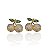 Brinco Folheado Ouro 18k e Prata 925 Cereja Cravejada - Imagem 5