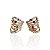 Brinco Folheado Ouro 18k e Prata 925 Tiras Cravejada - Imagem 1