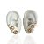 Trio Brincos Folheado Ouro 18k e Prata 925 Redondo Cravejado - Imagem 1