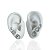 Trio Brincos Folheado Ouro 18k e Prata 925 Gota Cravejada - Imagem 2