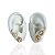 Trio Brincos Folheado Ouro 18k e Prata 925 Gota Cravejada - Imagem 1