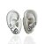 Trio Brincos Folheado Ouro 18k e Prata 925 Gota Cravejada - Imagem 2