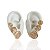 Trio Brincos Folheado Ouro 18k e Prata 925 Redondo Cravejado - Imagem 1