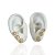Trio Brincos Folheado Ouro 18k e Prata 925 Redondo Cravejado - Imagem 1