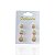 Trio Brincos Folheado Ouro 18k e Prata 925 Gota Cravejada - Imagem 1