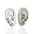Trio Brincos Folheado Ouro 18k e Prata 925 Trevo Cravejado - Imagem 2