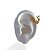Piercing Aço Inoxidável Dourado Helix Ponto de Luz Cravejado - Imagem 2