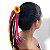 Xuxinha Para Cabelo Flor Fitas Lantejoulas - Imagem 1