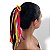 Xuxinha Para Cabelo Flor Fitas Lantejoulas - Imagem 4