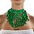 Choker Franja Lantejoulas Bijuteria - Imagem 3