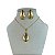 Conjunto Folheado Ouro 18k Gota Abaulada - Imagem 1