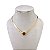 Choker Folheada Ouro 18k Fita Coração - Imagem 1