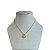 Colar Folheado Ouro 18k e Prata 925 Gota Cravejada - Imagem 1