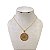 Colar Folheado Ouro 18k e Prata 925 Cadeado Pai Nosso - Imagem 1