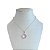 Colar Folheado Prata 925 Trevo Cristal - Imagem 3